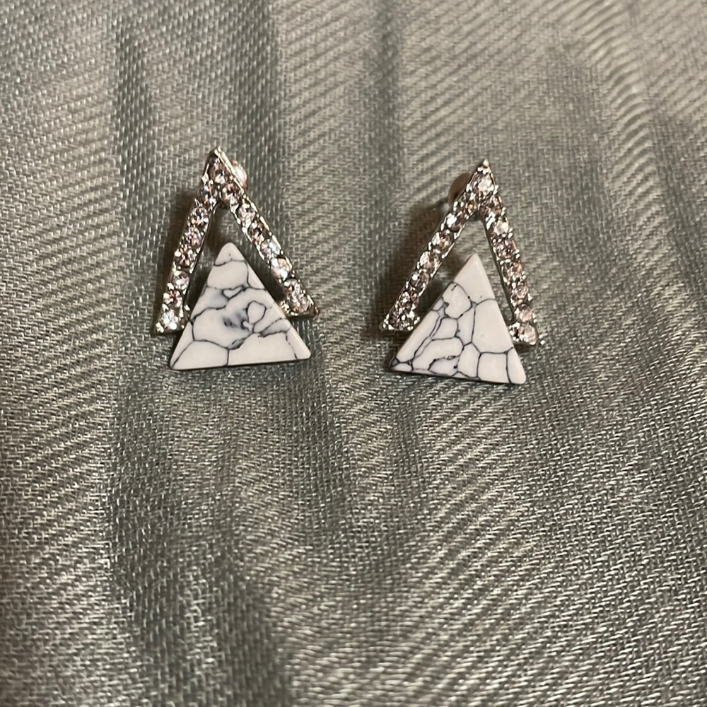 Pave Marble Studs